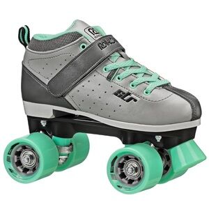Riedell Gray and Mint Roller Skates